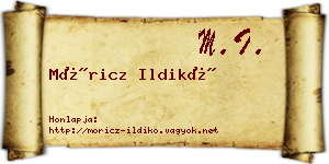 Móricz Ildikó névjegykártya